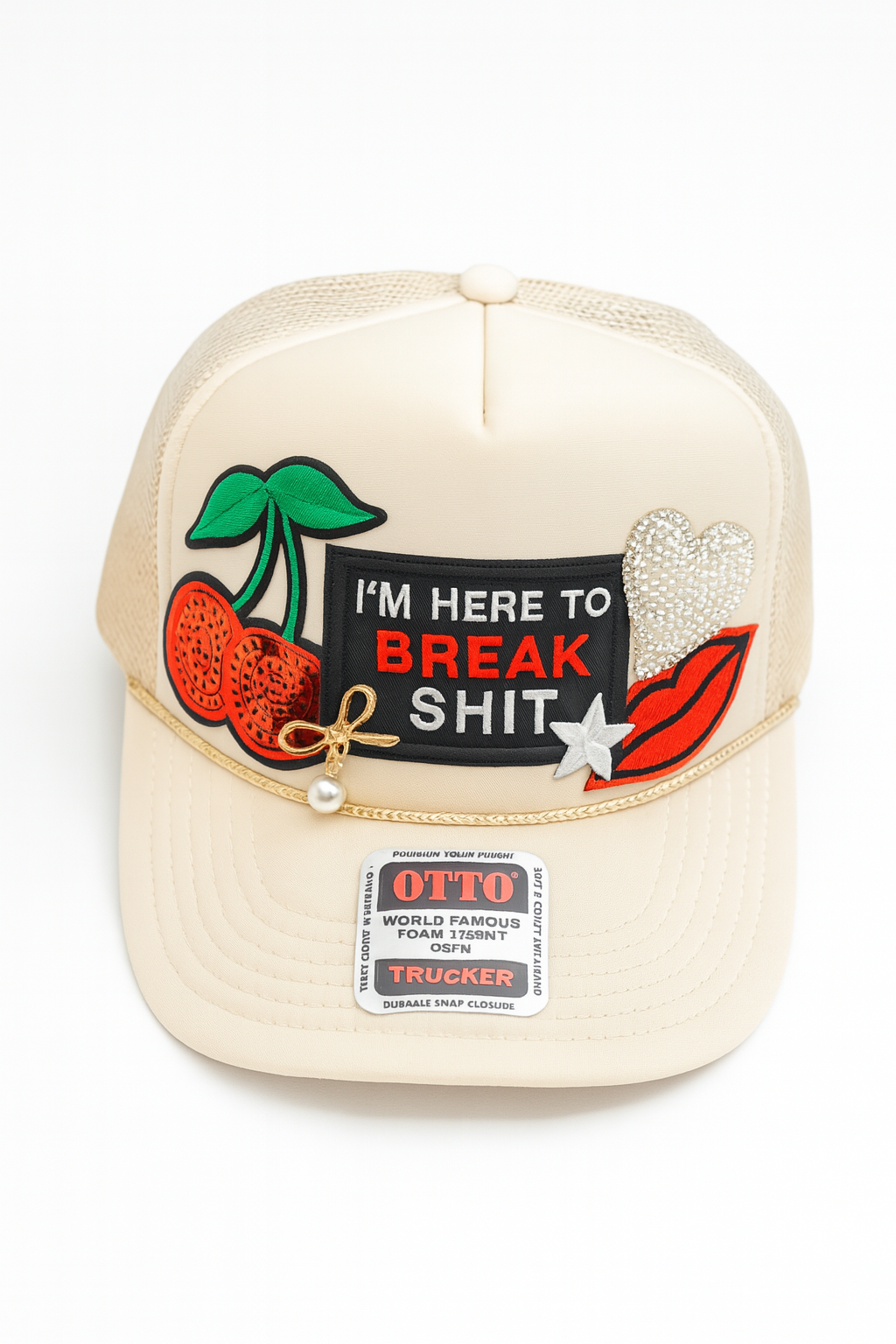I'M HERE TO BREAK SHIT TRUCKER HAT