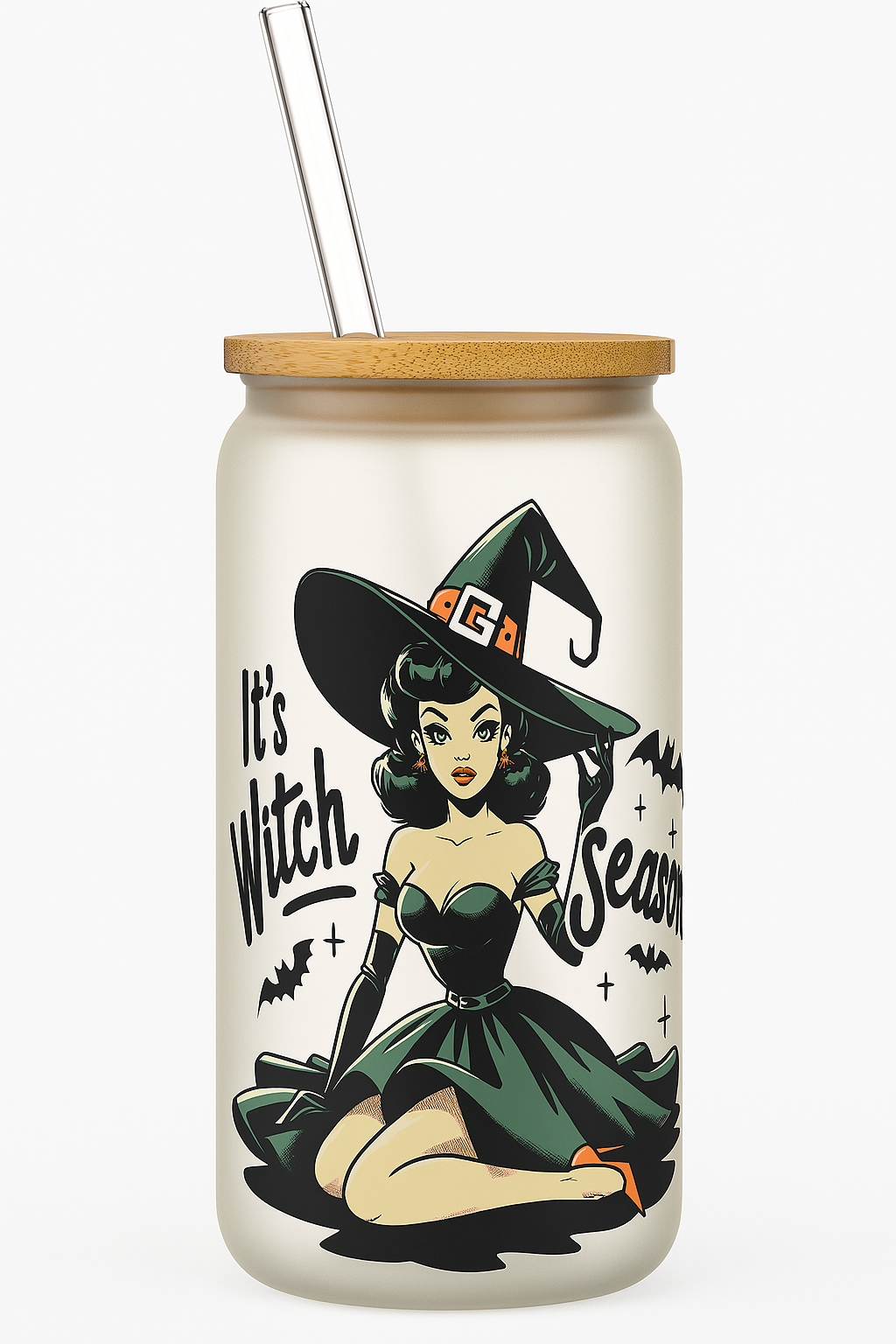 16OZ GLASS CAN  IT'S WITCH SEASON