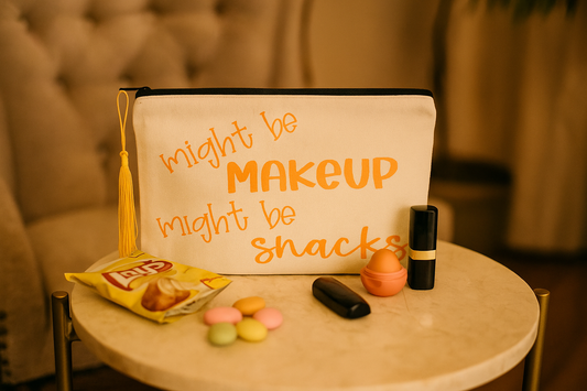 MIGHT BE MAKE UP MIGHT BE SNACKS BAG