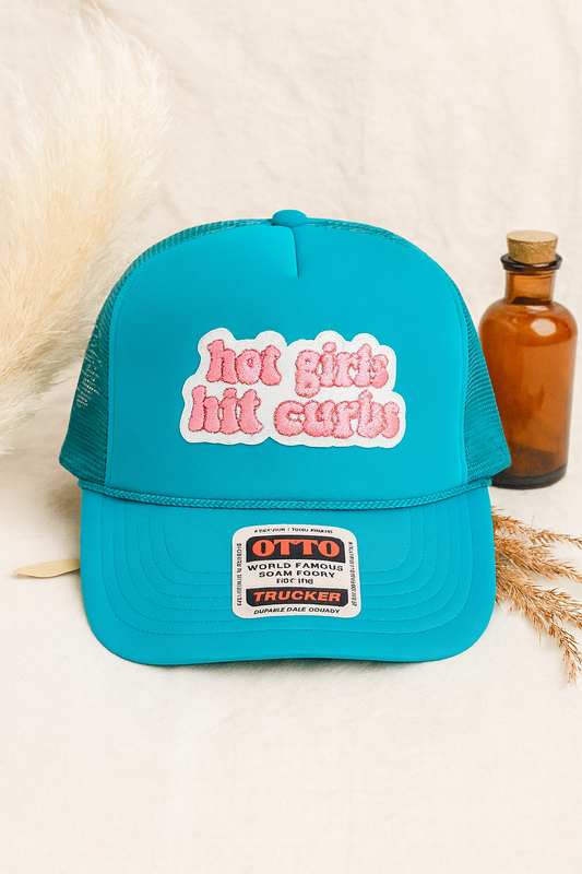HOT GIRLS HIT CURBS TRUCKER HAT