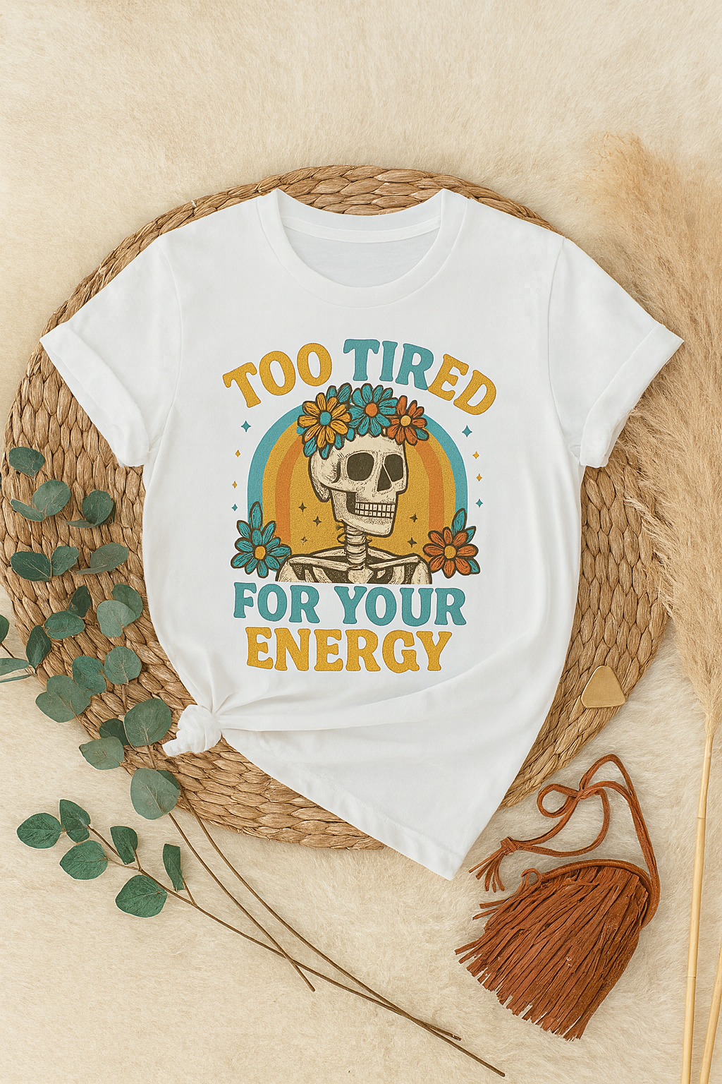 SHORT SLEEVE GRAPHIC TEE - TOO TIRED