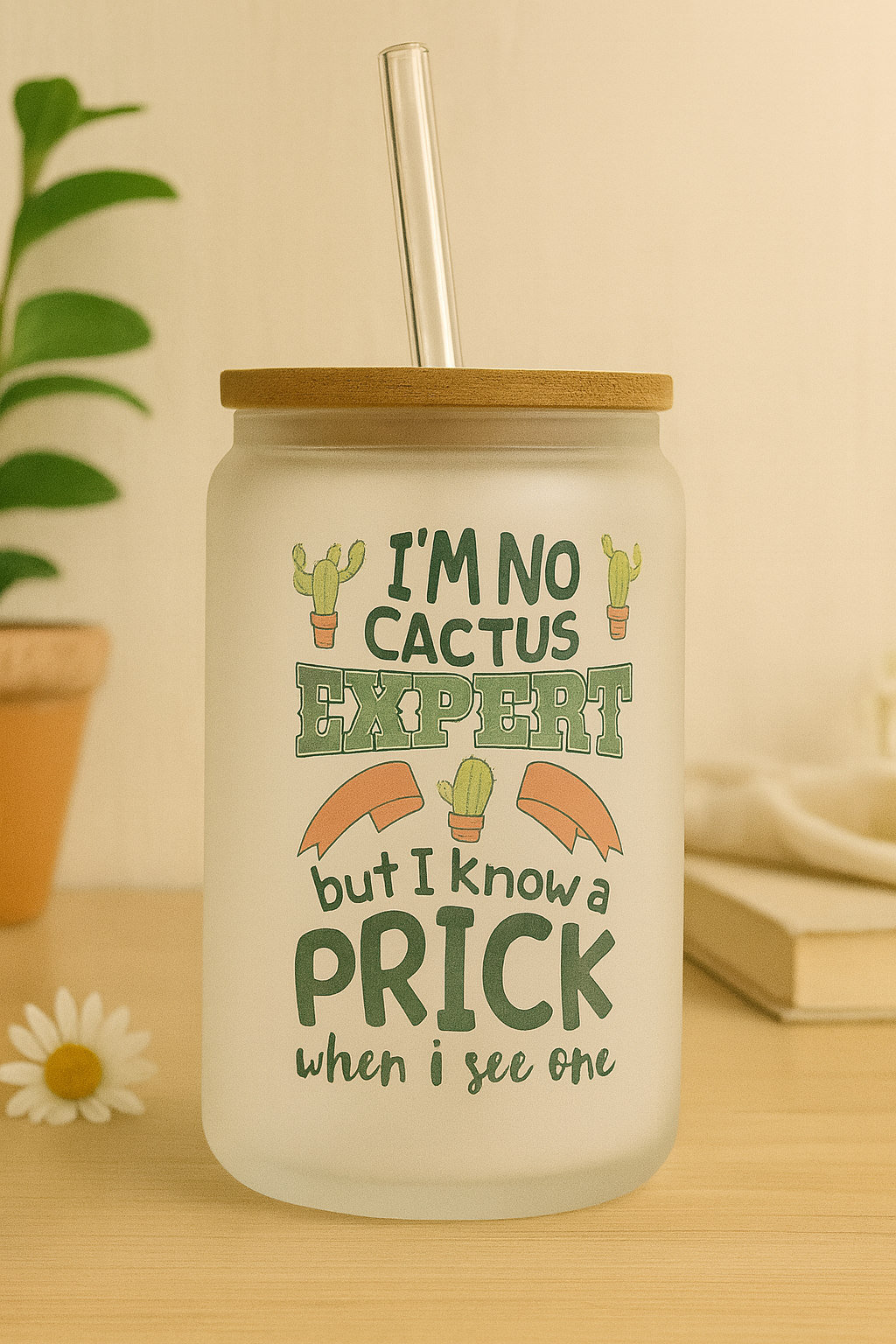 16OZ GLASS CAN I KNOW A PRICK