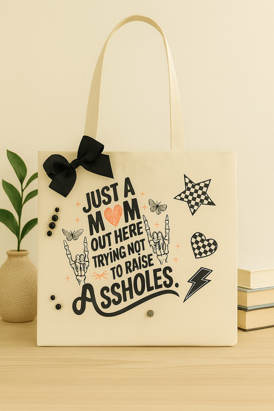 CANVAS TOTE BAG JUST A MOM