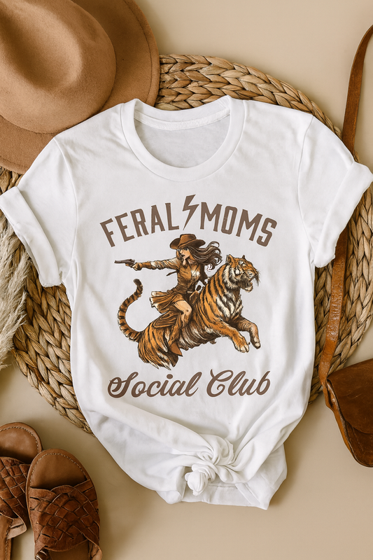 SHORT SLEEVE GRAPHIC TEE - FERAL MOM