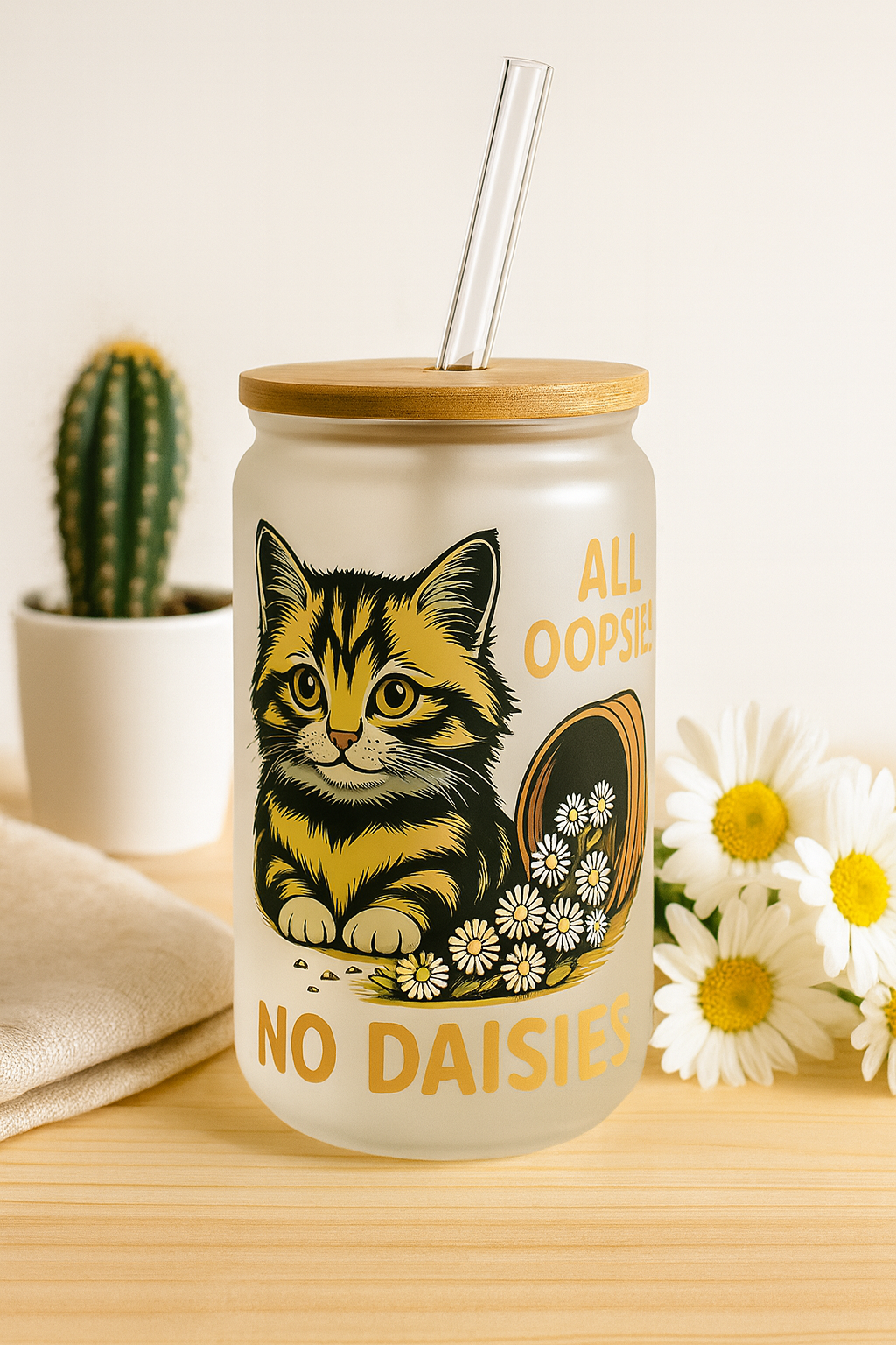 16OZ GLASS CAN ALL OOPSIE NO DAISY