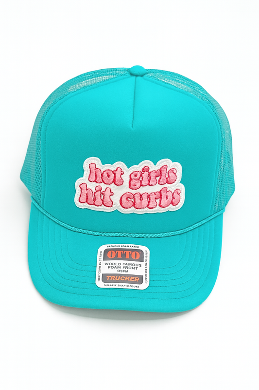 HOT GIRLS HIT CURBS TRUCKER HAT